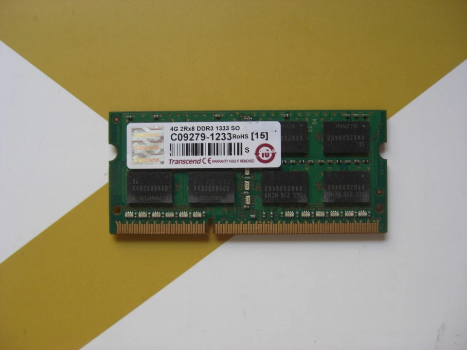 MODULO RAM TRANSCEND da 4GB  2Rx8  DDR3 - 1333  SO  C09279-1233 - Immagine 1 di 1
