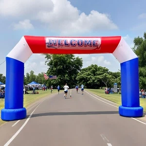 Arco gonfiabile 21 piedi con soffiatore integrato perfetto per eventi e gare - colore RWB - Foto 1 di 11