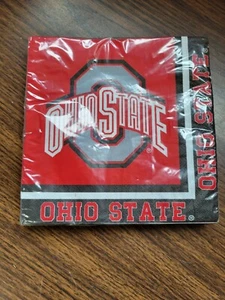 "Fútbol americano del estado de Ohio - 20 quilates servilletas 2 capas 12 7/8"" x 12 3/4"" *Nuevo sellado* - Imagen 1 de 2