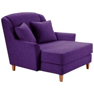 Max Winzer | Judith | Big-Sessel inkl. 1x Zierkissen 55x55cm | lila | feines Str - Bild 1 von 3