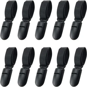 10Pcs Garden Flag Rubber Stoppers 117X19Mm Black Anti-Wind Clips Accessories New - Picture 1 of 3