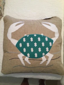 Levtex Home Crab Throw Pillow, 20 X 20 NWT - Picture 1 of 4