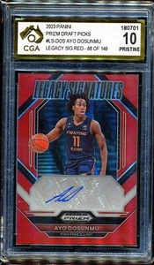 2023-24 Draft Picks Legacy Signatures Prizms Red #LS-DOS Ayo Dosunmu CGA 10 - Picture 1 of 3
