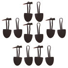 6 Paar Dufflecoat Leder Knebelverschluss Knebelknöpfe Nähen Knopf für Mantel Neu