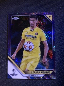 GERARD MORENO 2021-22 TOPPS CHROME PURPLE REFRACTOR /250 VILLARREAL CF #23 - Picture 1 of 2
