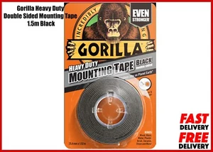 Gorilla Double-Sided Heavy Duty Mounting Tape - 1.5m | Black | Tough | Reliable - Picture 1 of 6