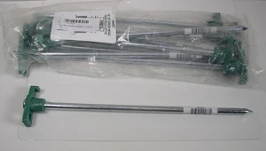 (10) SE 9NRC 10-1/2" Green Head Stopper Tent Peg Stake Qty 10 - Picture 1 of 2