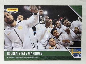 2018-19 PANINI INSTANT WARRIORS /10 GREEN STEPHEN CURRY CELEBRATE RING CEREMONY - Picture 1 of 2
