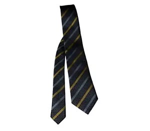 ZEGNA 100% SILK Mid Gray Striped Tie - Picture 1 of 8