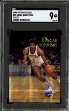 1996-97 Topps Stars Oscar Robertson Finest Atomic Refractor SGC 9 #38