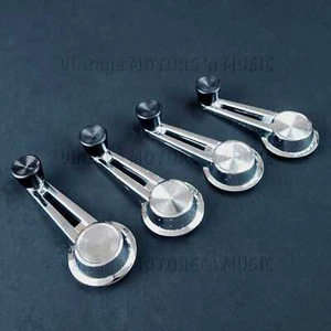 1961-1966 Chevy Corvette Olds Pontiac Window Crank Chrome w Black Knob #4301746 - Picture 1 of 12