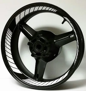 CALCOMANÍAS DE LLANTA INTERIOR BLANCAS PEGATINAS DE RUEDAS RAYAS Kawasaki ZX6R ZX7R ZX9R ZX10R ZX14 - Imagen 1 de 1