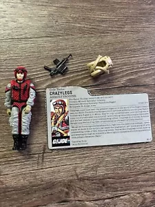 Vintage 1987 GI Joe Crazylegs Figure Almost Complete w/Filecard - C726 - Picture 1 of 4