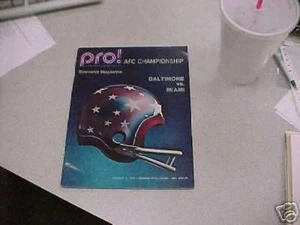 AFC CHAMPIONSHIP PROGRAM 1971 1972 Colts Dolphins NFL - Foto 1 di 1