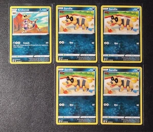 Krokorok 112/195 & 4x Sandile 111/195 Pokemon card Silver Tempest NM - Picture 1 of 1