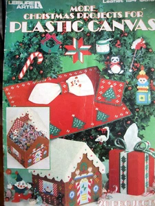 Leisure Arts 0194 CHRISTMAS PROJECTS 20 lienzo plástico 1981 folleto 18pg - Imagen 1 de 3
