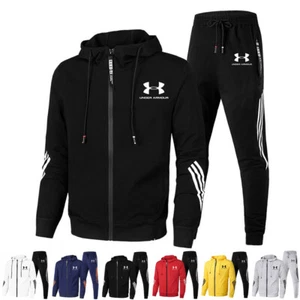 Mens Tracksuit Hoodie Tops Pants Set Hooded Jacket Sweatshirt Pants Outfits AU - Picture 1 of 16