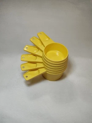 Vintage Tupperware Measuring Cups Set Of 6 Yellow - Image 1 of 4