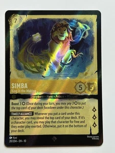 Simba - King in the Making Cold Foil Whispers in the Well 20/204 NM Lorcana Karte - Bild 1 von 2