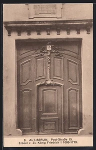 Ansichtskarte Alt-Berlin, Post-Straße 15, Eingangsportal - Bild 1 von 2