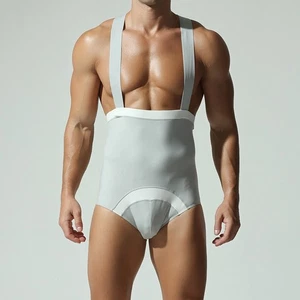 Herren Einteiler Sport Weste Doppel Schulter Träger Overall Body Overall - Bild 1 von 14