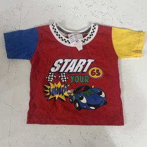 Vintage Garanimals Baby Shirt Race Car 12 Months - Picture 1 of 5