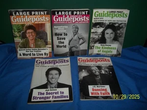 Lot of 5 Large Print Guideposts Magazines 2012 Debbie Macomber,Roma Downey+++ - Picture 1 of 1