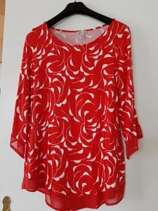 💖 Alba Moda Tunika Bluse Gr. 38 rot - Bild 1 von 4