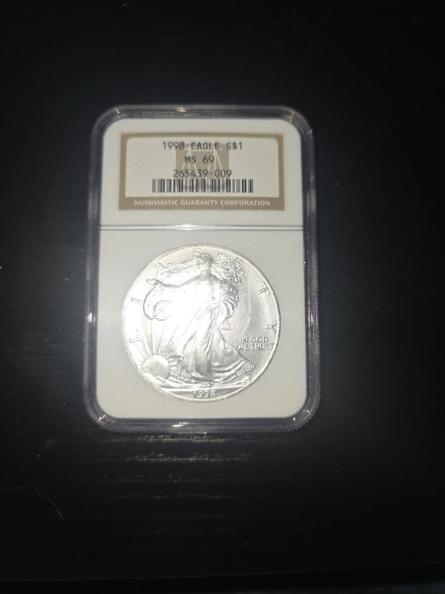 American Eagle MS 69 Graded 1998 Silver Bullion Coins for sale | eBay