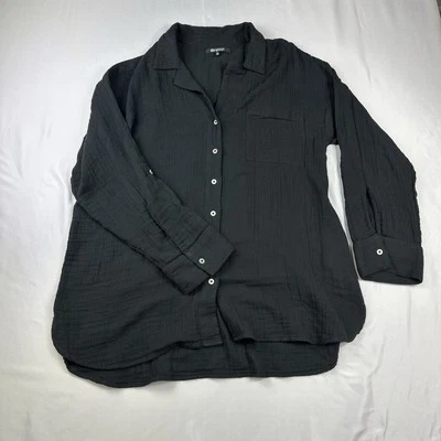 Rip curl Button Up Cotton Shirt Men’s Black Size Extra Large Surf Wear Beach - Image 1 of 4