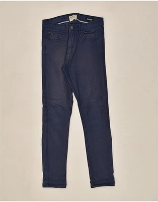 PULL & BEAR Mens Skinny Casual Trousers W31 L30 Navy Blue Cotton PK04 - Image 1 of 3