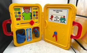 Vintage 1980s Little Tikes Yellow Medical Kit EMS DR First Aid *MISSING PHONE* - Picture 1 of 9
