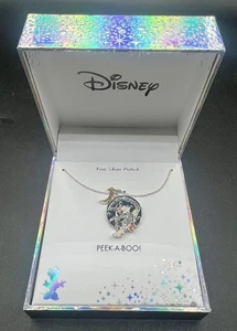 NEU LA Rocks Disney Peek-A-Boo Halloween Minnie Hexe Halskette Silber Platte - Bild 1 von 6