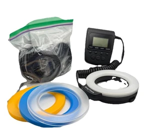 Macro/Micro LED Ring Flash For Various Camera Models Sony Fuji Nikon Canon - Picture 1 of 1