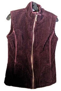 Gilet Woolrich donna S viola velluto a coste full zip usato - Foto 1 di 6