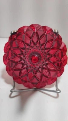 Plato de caramelo de cristal rojo rubí Hershey KISS con tapa de Godinger, ENVÍO COMBINADO  Foto 1 de 4