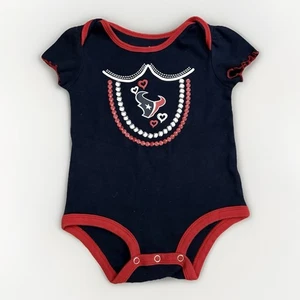 NFL Houston Texas Gr. 3 6 M Baby Mädchen Football 1 Stück Girly Body Herzen - Bild 1 von 2