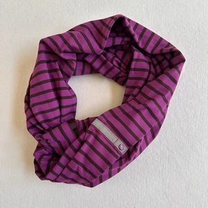 Lululemon Vinyasa Schal Deenie Streifen Regal Pflaume Bordeaux Drama Infinity Snap - Bild 1 von 7