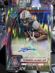 2024 Bowman University Chrome TETAIROA MCMILLAN STEALTH AUTO PROSPECT RC ARIZONA - Foto 1 di 2