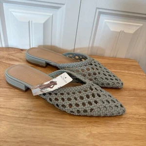 Sincerely Jules Behold Pale Blue Woven Mules Size 6.5 - Picture 1 of 8