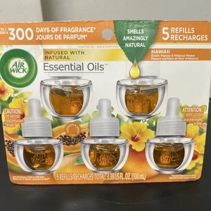 Air Wick HAWAII exotische Papaya & Hibiskusblüten Duftöl Nachfüllpack 5 Ct. - Bild 1 von 4