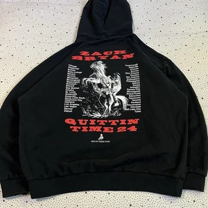 Zach Bryan The Quittin Time Tour 2024 pullover peso medio felpa con cappuccio uomo XXL Country - Foto 1 di 10