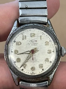 Vintage ENICAR Waterproof 17 JEWELS Incabloc Antimagnetic Watch Parts Repair - Picture 1 of 18