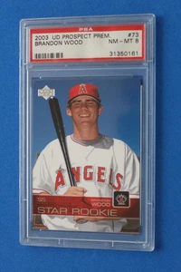 2003 UPPER DECK PROSPECT PREM. Brandon Wood #73 PSA 8 - Bild 1 von 3