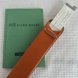 Keuffel & Esser 4081-3 Slide Rule Leather Case Instruction Manual K&E Clean EUC - Picture 1 of 16