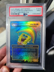 MTG SpongeBob SquarePants FOIL PSA 9 MINT SpongeBob Magic Card SLD #1932 - Picture 1 of 5