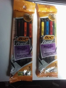 2 Packs (5 Per Pack) BIC Pencil Xtra Life #2 Medium 0.7mm Mechanical Pencils - Picture 1 of 2