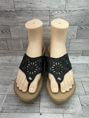 Spring Step Shoes Womens Size 39 US 8 Leather Wedge Sandals Made in Italy Cutout - Image 1 of 4