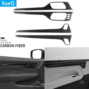 4Pcs Real Carbon Fiber Interior Door Panel Cover Trim For Honda Odyssey 2018-25 - Picture 1 of 24