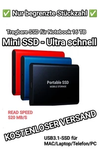 Tragbare Externe SSD 16 TB- PC/Notebook/MAC  - Bild 1 von 4